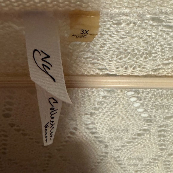 Cream Knit Cardigan women’s 3X - Picture 2 of 3